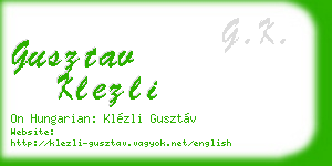 gusztav klezli business card